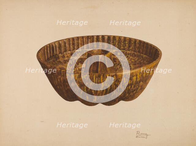 Cake Mold, c. 1938. Creator: Richard Barnett.