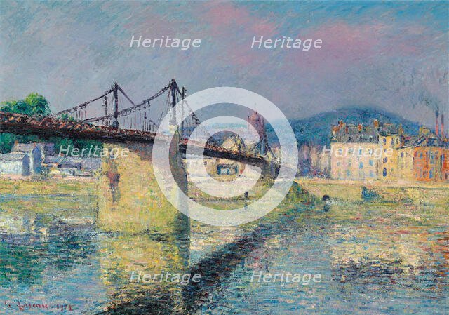 Elbeuf Suspension Bridge, 1912. Creator: Loiseau, Gustave (1865-1935).