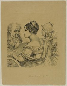 Self-Portrait with Two Young Ladies, c. 1816–17. Creator: Vivant Denon.