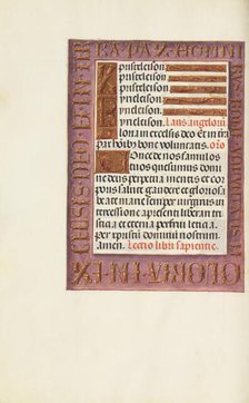 Decorated Text Page; Spinola Hours, about 1510-1520. Creator: Unknown.