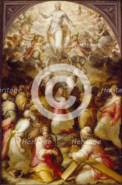 Christ in Glory with SS Agnes and Helena, commissioned 1571. Artist: Giovanni Battista Naldini.