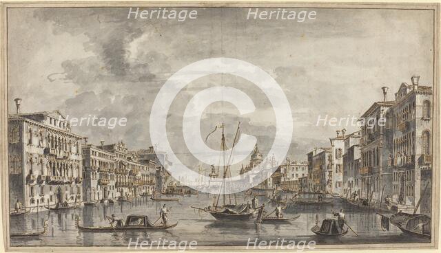 The Grand Canal Looking Toward the Salute and the Dogana, 1770s. Creator: Francesco Tironi.