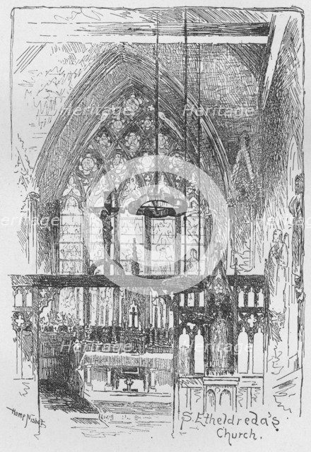 'St. Etheldreda's Church', 1890. Artist: Hume Nisbet.