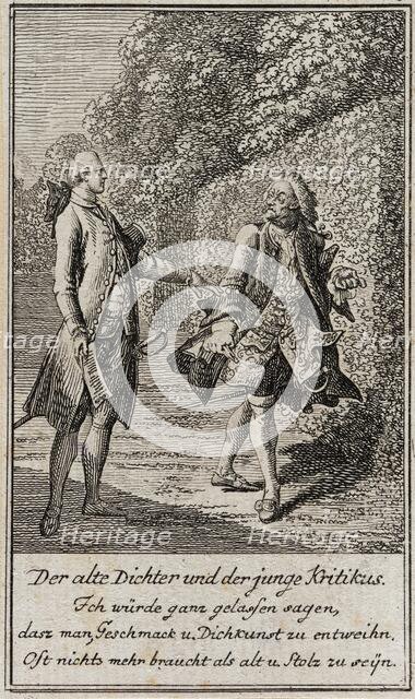 Illustration for Gellert's 'Six Fables and Six Stories', 1775. Creator: Daniel Nikolaus Chodowiecki.