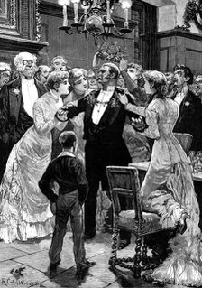 Seasonable Compliment: Crowning The Hero, 1881. Creator: William James Palmer.