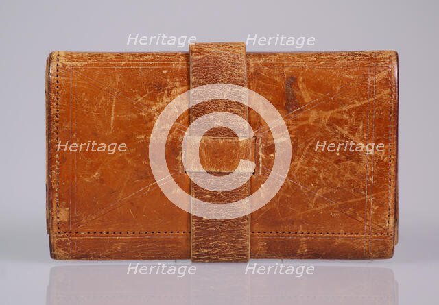 Wallet, American, ca. 1840. Creator: Chas. Arms.