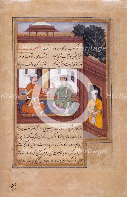 Merchant and His Partner Conversing (verso)..., c1580. Creator: Unknown.