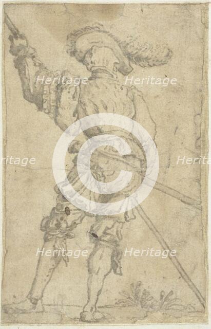 Warrior Seen From the Back, n.d. Creators: Filippo Napoletano, Pellegrino Tibaldi.