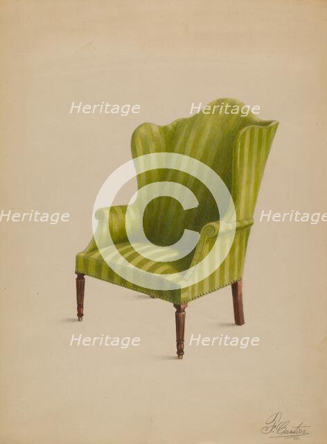 Wing Chair, c. 1936. Creator: Ferdinand Cartier.