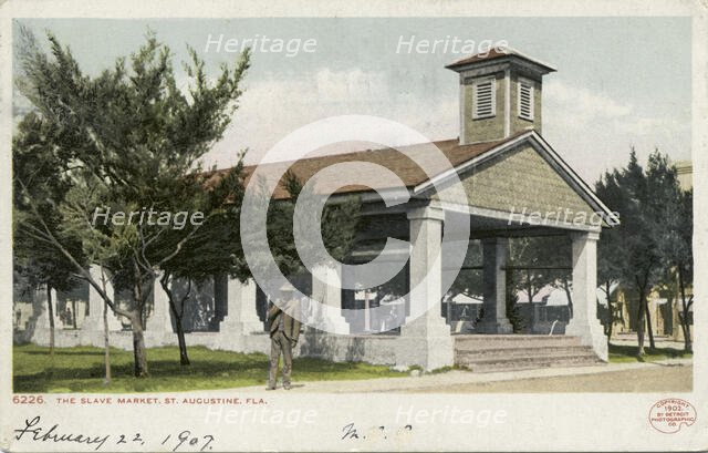 The slave market, St. Augustine, Fla., 1902 - 1903. Creator: Detroit Publishing Company.