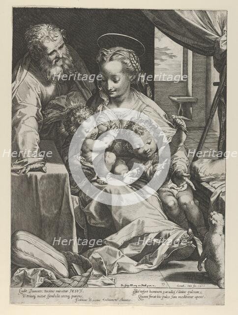 The Holy Family, 1577. Creator: Cornelis Cort.