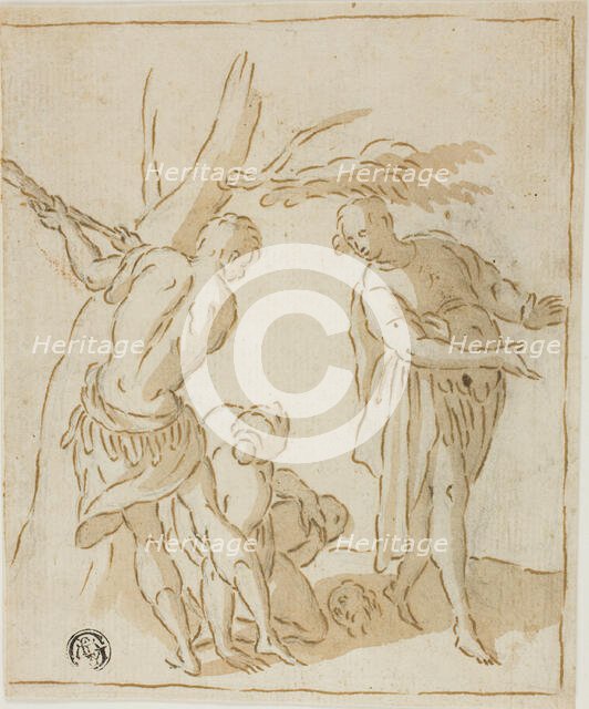 Three Figures with Severed Head on Ground, 1600/20. Creator: Unknown.
