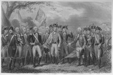 'The British surrendering their arms to Gen: Washington, 1781', 1859. Artist: James Stephenson.