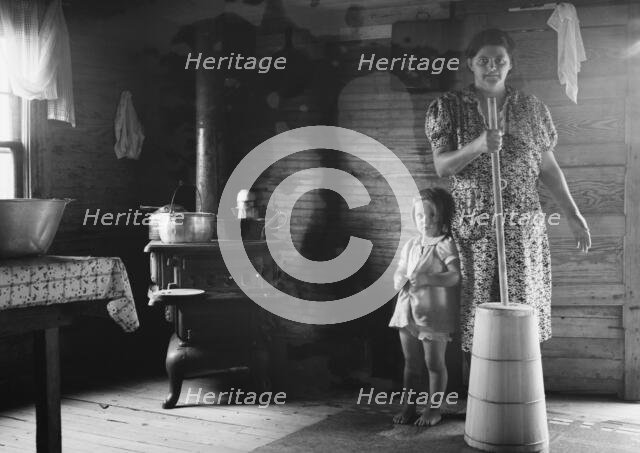 Corner of kitchen, home of tobacco sharecropper, Person County, North Carolina, 1939. Creator: Dorothea Lange.
