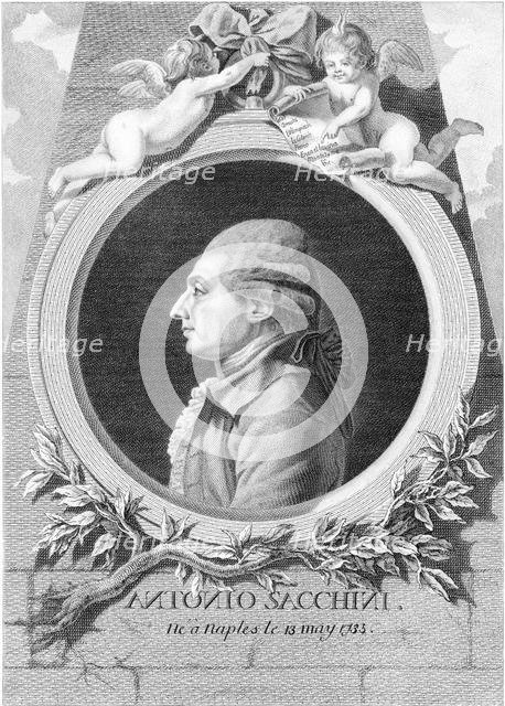 Portrait of the composer Antonio Sacchini (1730-1786), 1781. Creator: Cathelin, Louis-Jacques (1739-1804).