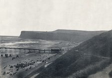 'Saltburn - View of the Cliffs, Beach, and Pier', 1895. Artist: Unknown.