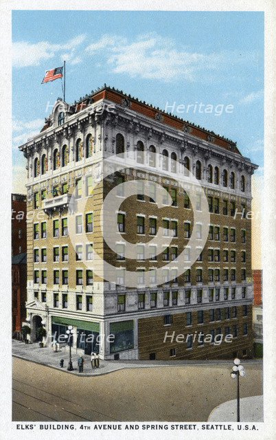Elks Building, Fourth Avenue and Spring Street, Seattle, Washington, USA, 1915. Artist: Unknown