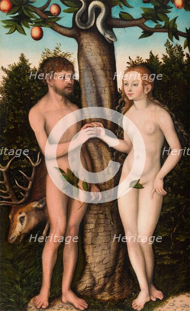 Adam and Eve, 1528. Creator: Lucas Cranach the Elder.