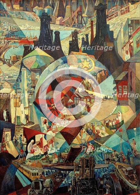 Baku (agitation panel), 1927. Creator: Vogeler, Heinrich (1872-1942).