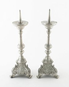 Candlestick (one of a pair), Liège, 19th century. Creator: P. J. Joiris.