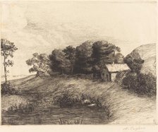 Landscape with Pond (Le paysage a la mare). Creator: Alphonse Legros.