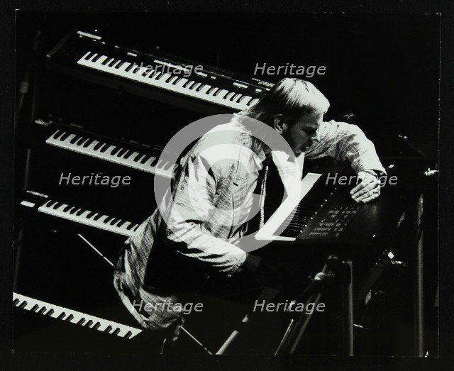 Rick Wakeman performing at the Forum Theatre, Hatfield, Hertfordshire, 6 October 1987. Artist: Denis Williams