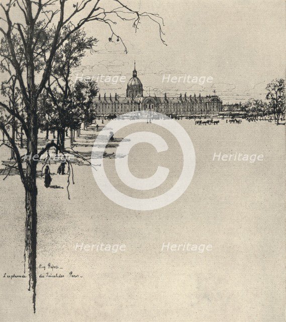 'The Esplanade of Les Invalides', 1915. Artist: Eugene Bejot.