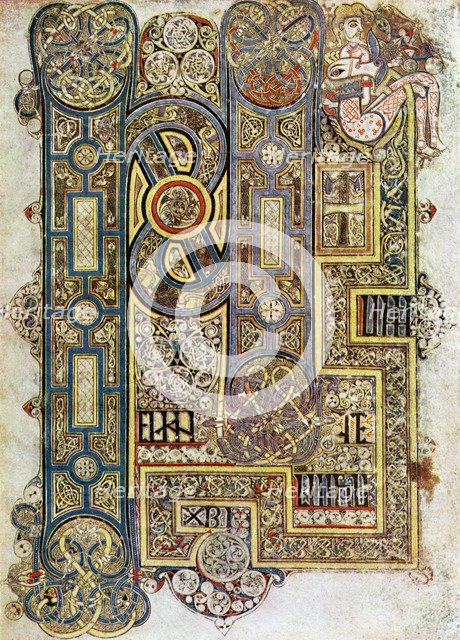 The Opening Words of St Mark's Gospel, 800 AD, (20th century). Artist: Unknown