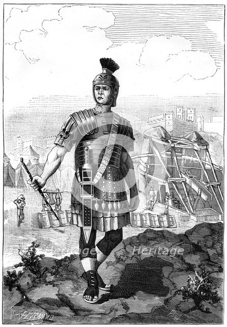Roman centurion conquering the Gauls under Julius Caesar, 1st century BC (1882-1884). Artist: Unknown