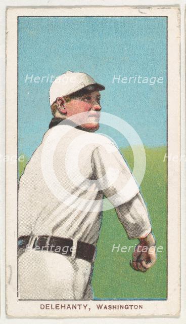 Delehanty, Washington, American League, from the White Border series (T206) for the Ame..., 1909-11. Creator: American Tobacco Company.