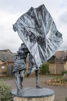 'Help', sculpture by Frederick Edward McWilliam, St John's Walk, Old Harlow, Essex, 2015 Artist: Steven Baker.