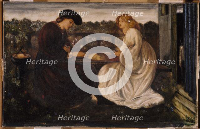 The Backgammon Players, mid-late 19th century. Creator: Sir Edward Coley Burne-Jones.