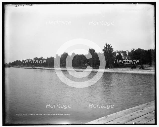 Water front, We-que-ton-sing, Mich., between 1890 and 1901. Creator: Unknown.