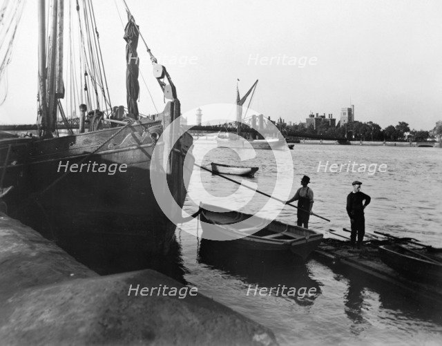 Lambeth Bridge and Palace from Millbank, Lambeth, London. Artist: Unknown