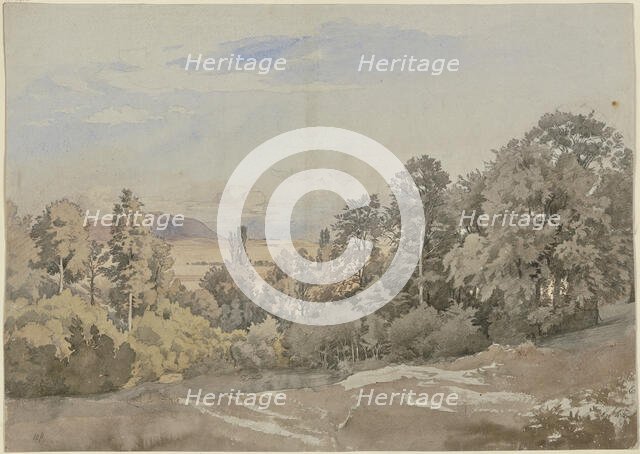 Forest with distant view, mid-19th century. Creator: Johann Wilhelm Schirmer.