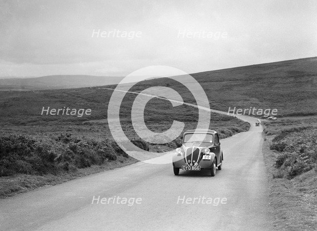 Fiat of HW Johnson, winner of a silver award at the MCC Torquay Rally, July 1937. Artist: Bill Brunell.