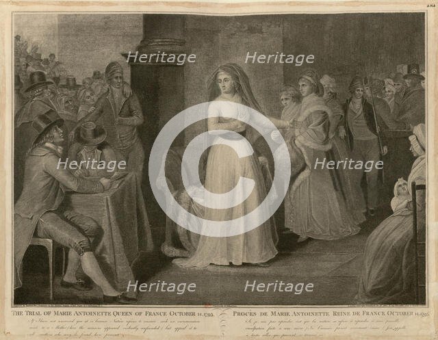 The Trial of Marie Antoinette, Queen of France, October 14, 1793. Creator: Pellegrini, Domenico (1759-1840).