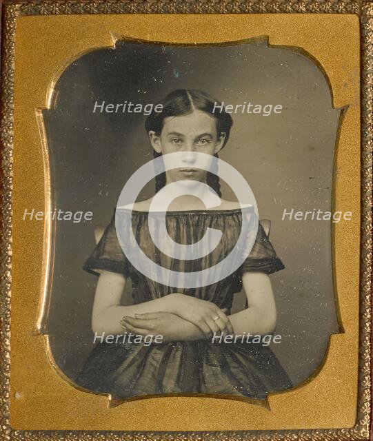 Portrait of a Seated Girl, about 1850. Creator: Unknown.