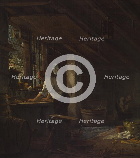 Kitchen Interior, 1650-1670. Creator: Thomas Wyck.