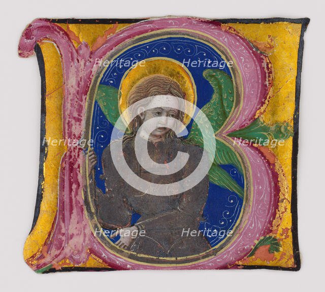 Manuscript Leaf Cutting from a Choir Book with an Illuminated Initial B..., second half of the 15th  Creator: Unknown.