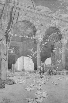 'The Courtyard of the Pigeon's Mosque', 1913. Artist: Unknown.
