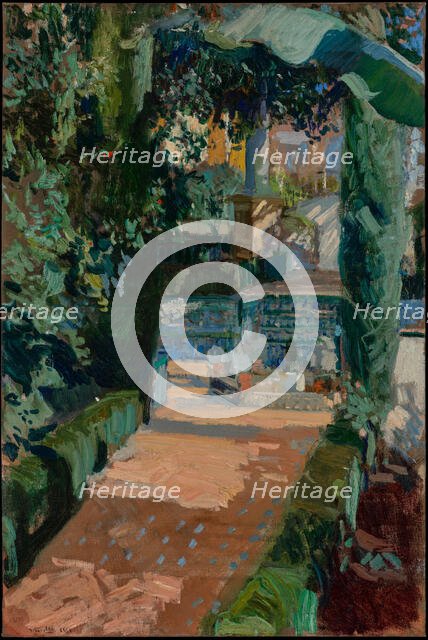 Court of the Dances, Alcázar, Sevilla, 1910. Creator: Joaquin Sorolla y Bastida.