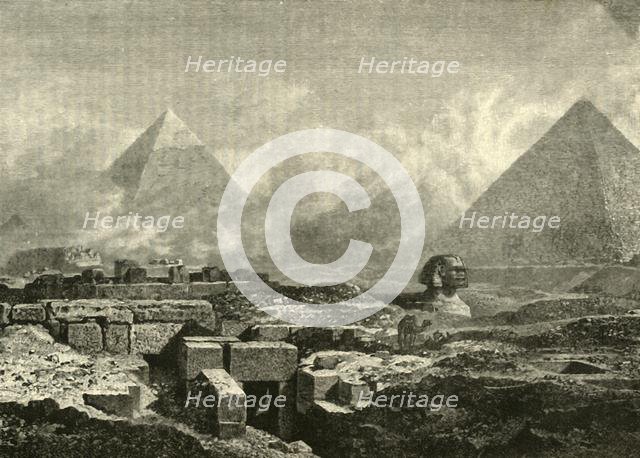 'The Pyramids and Sphinx', 1890.   Creator: Unknown.