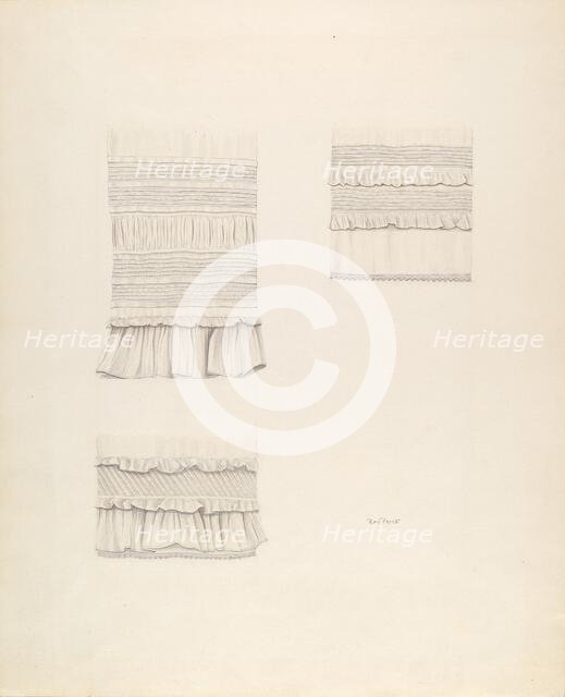 Baby's Petticoat: Details, c. 1937. Creator: Ray Price.