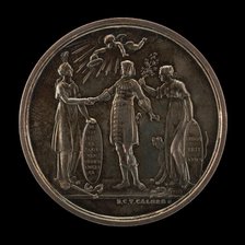 Recognition of the Independence of the United States by Friesland [obverse], 1782. Creator: B.C.V. Calker.