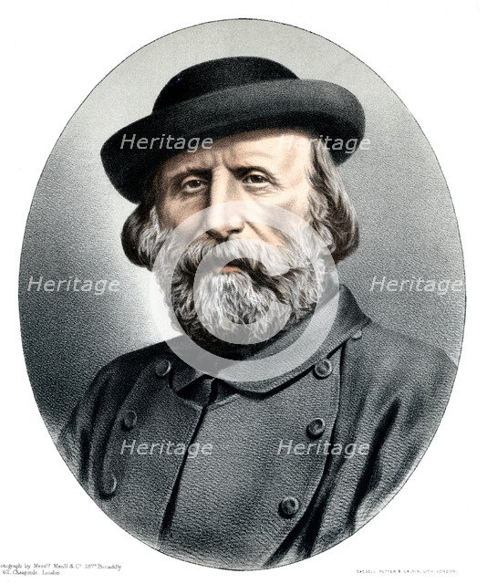 Guiseppe Garibaldi, Italian patriot, 1880. Artist: Unknown