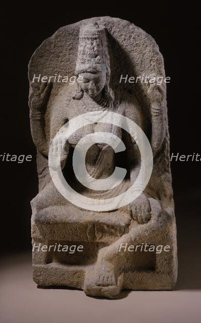 The Hindu Goddess Shri Lakshmi, With c.12th century recutting. Creator: Unknown.