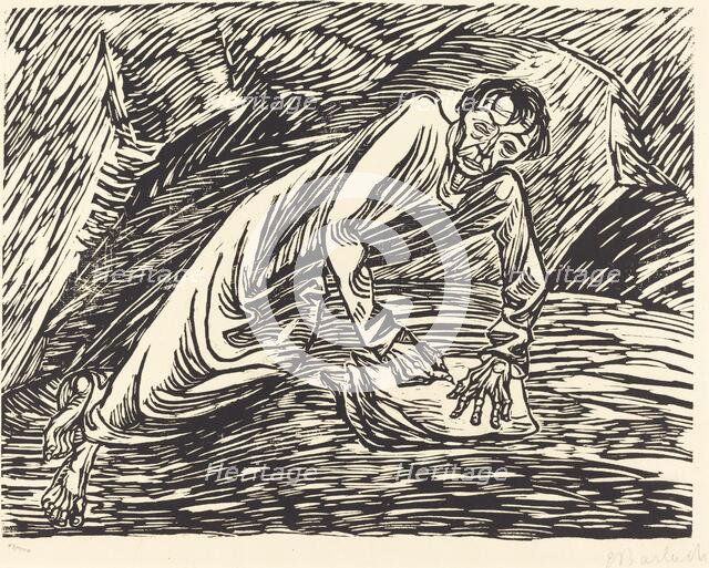 The Writing Prophet (Saint John on Patmos), 1919. Creator: Ernst Barlach.