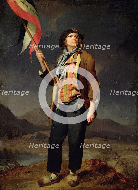 The Singer Chenard, as a Sans-Culotte, 1792. Artist: Boilly, Louis-Léopold (1761-1845)