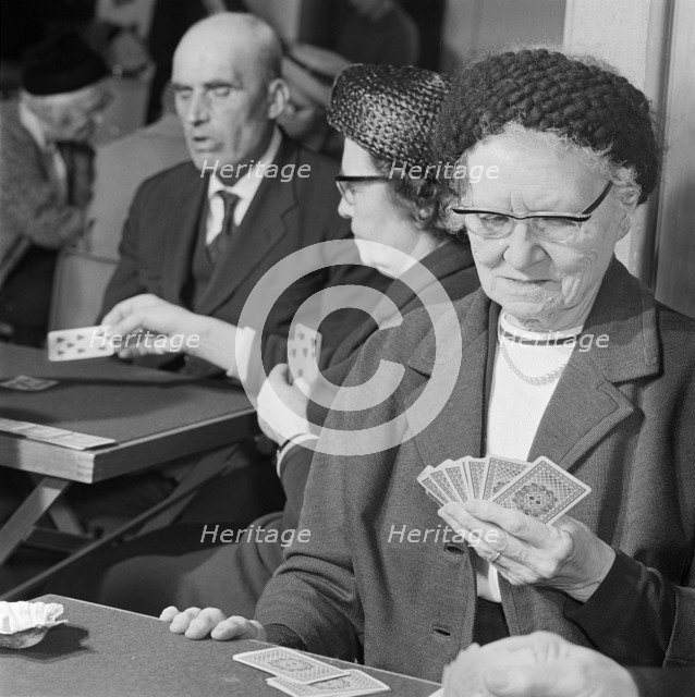 Cardplayers, Highgate, London, c1946-c1980. Artist: John Gay